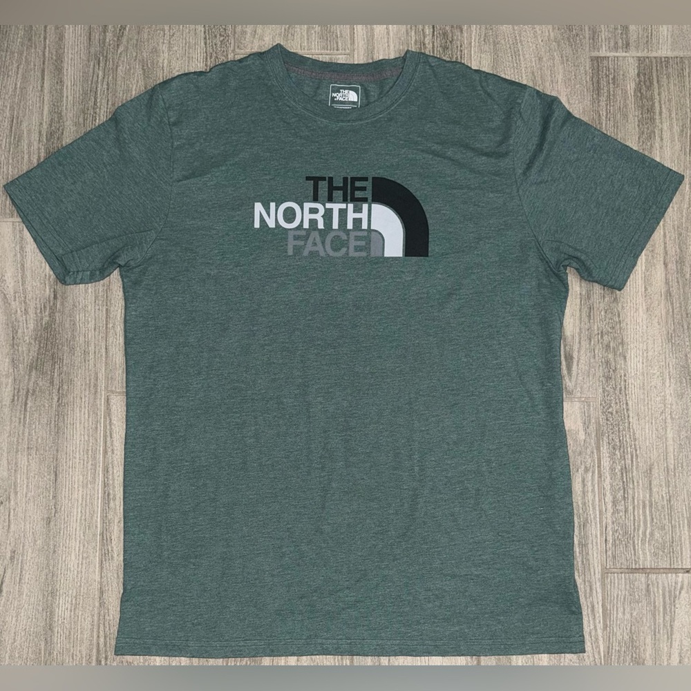 The North Face Heather Forest Green Logo Short Sleeve Tee